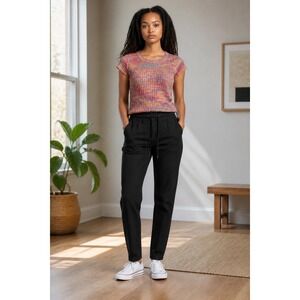 Judy Blue Los Angeles 3/26 Black Jogger Cotton Blend Jean Deep Pockets